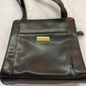 Liz Claiborne Polyvinyl Black Shoulder Mini Purse/Bag